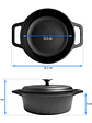 Olla 4QT Con Tapa Hierro Negro Mate 3.8 Litros  - Miniatura 6