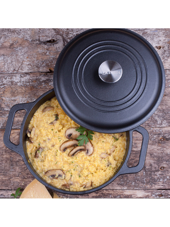 Olla 4QT Con Tapa Hierro Negro Mate 3.8 Litros  7