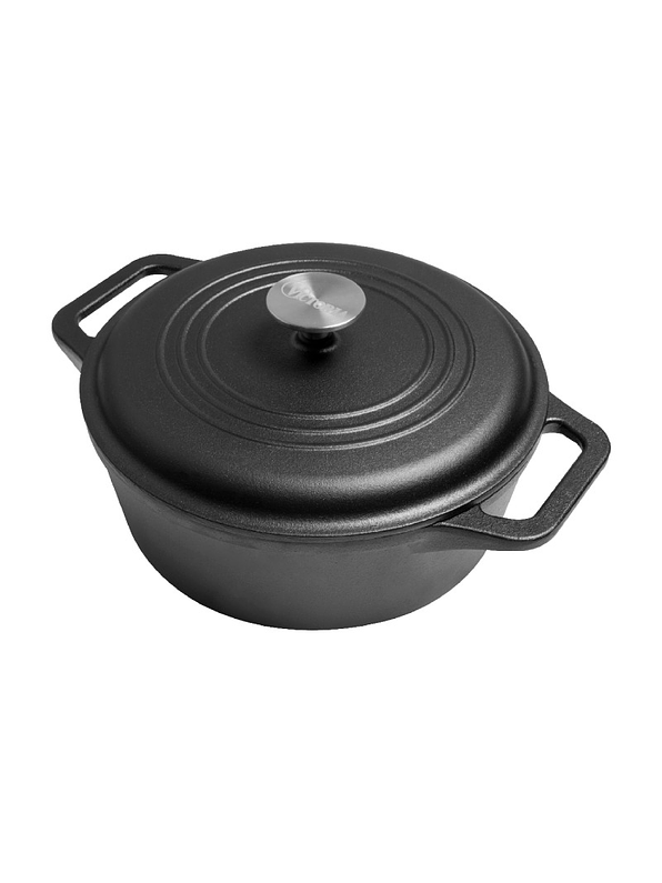Olla 4QT Con Tapa Hierro Negro Mate 3.8 Litros  3