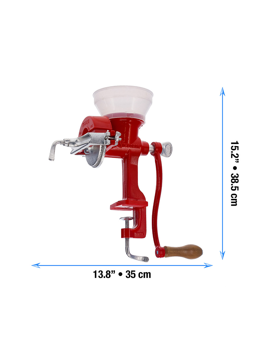 Molino Tradicional Grano Rojo Tolva Plástica  4