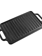 Plancha Para Asar De Hierro Fundido Negro Mate 33 x 21 Cm  - Miniatura 1