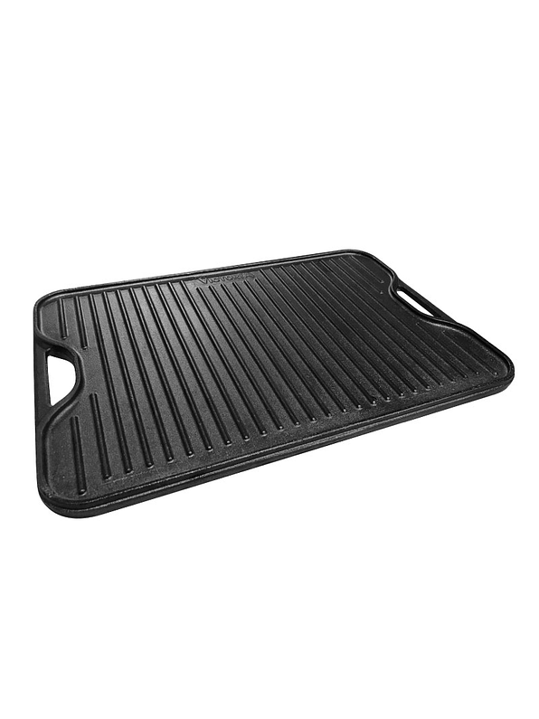 Plancha Para Asar De Hierro Fundido Negro Mate 50 x 35 Cm  1