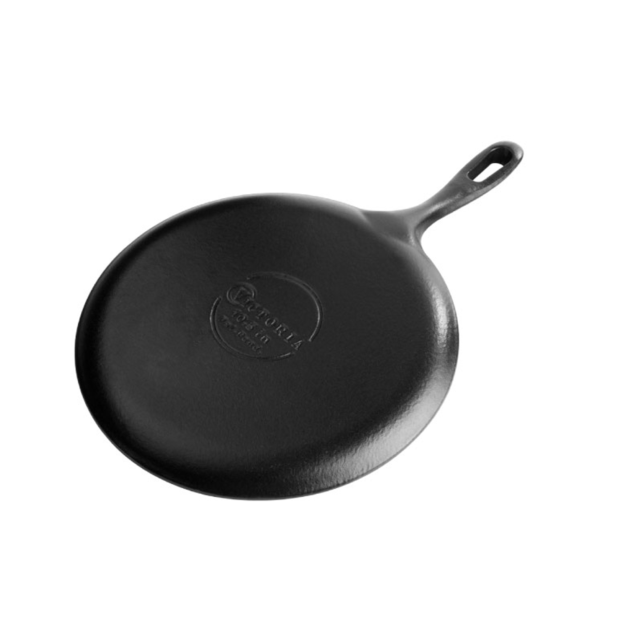 Plancha Redonda De Hierro Fundido Negro Mate 26,6 Cm  3