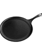 Plancha Redonda De Hierro Fundido Negro Mate 26,6 Cm  - Miniatura 1