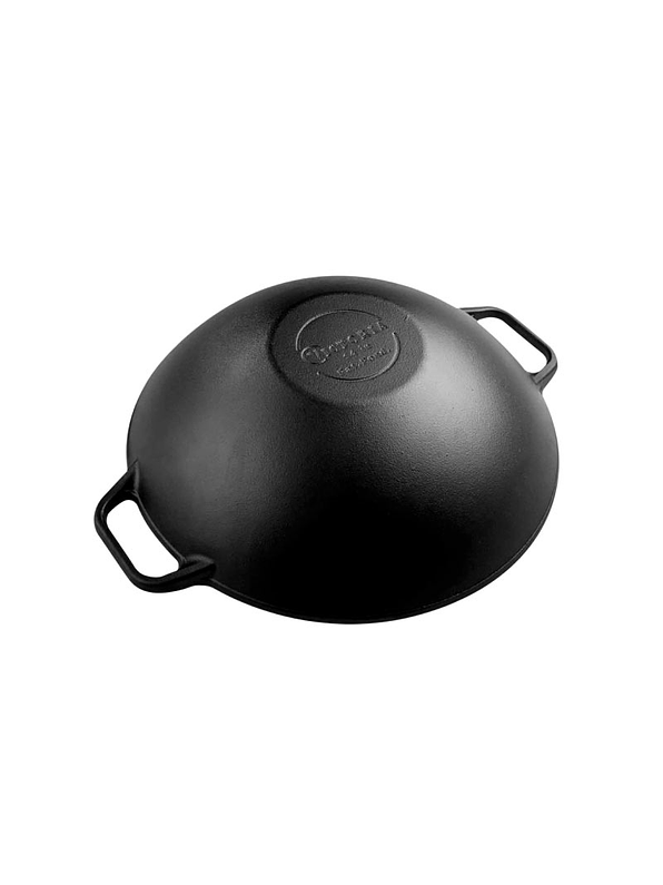 Sartén Wok De Hierro Fundido 14 Pulgadas 35 Cm  3