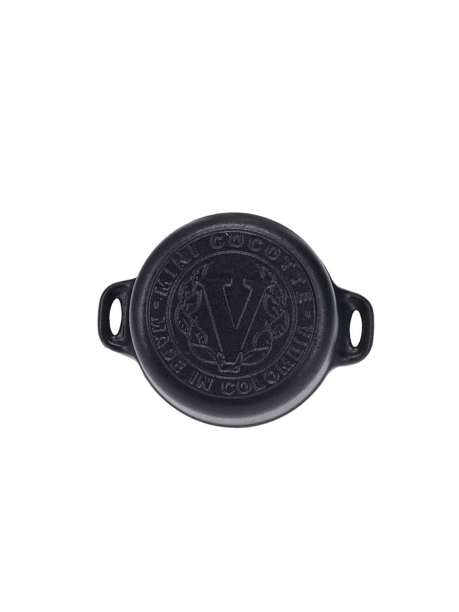 Olla Mini Cocotte 0.22 QT Esmaltada Negro 0,2 Litros  5