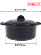 Olla Mini Cocotte 0.22 QT Esmaltada Negro 0,2 Litros  - Miniatura 6
