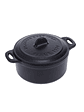 Olla Mini Cocotte 0.22 QT Esmaltada Negro 0,2 Litros  - Miniatura 3