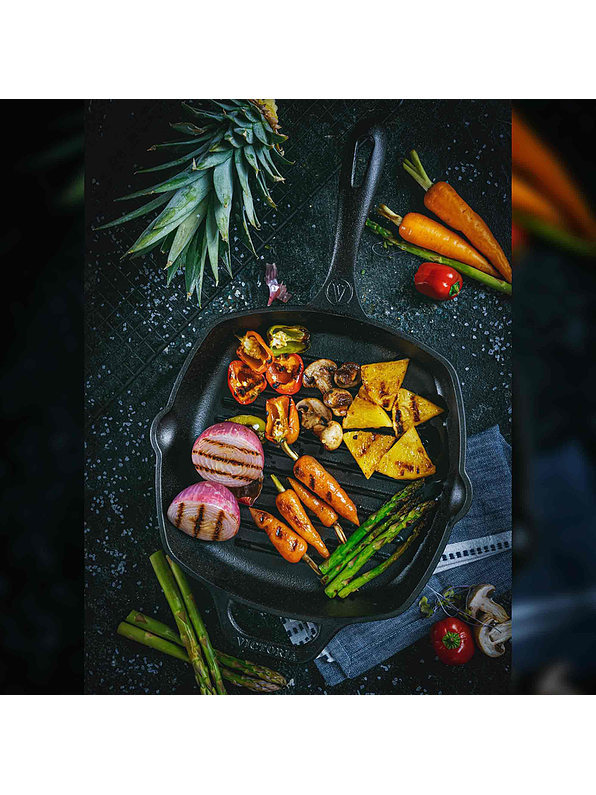 Sartén De Hierro Fundido Cuadrado 25 x 25 Cm  2