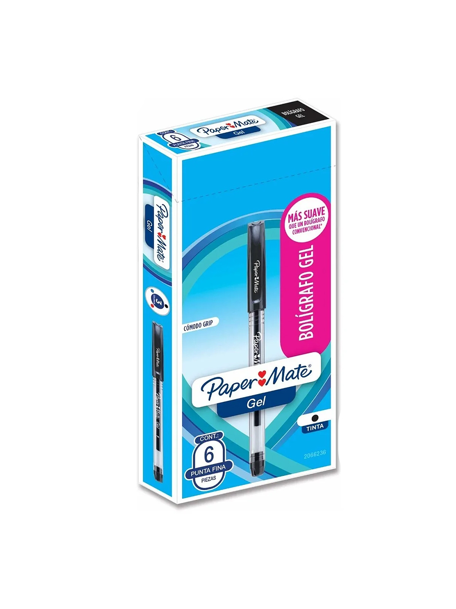 Lapicero Gel 0.7 x 1 Unidad Negro 1
