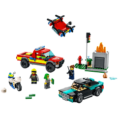 Lego City Rescate de Bomberos Y Persecución Policial