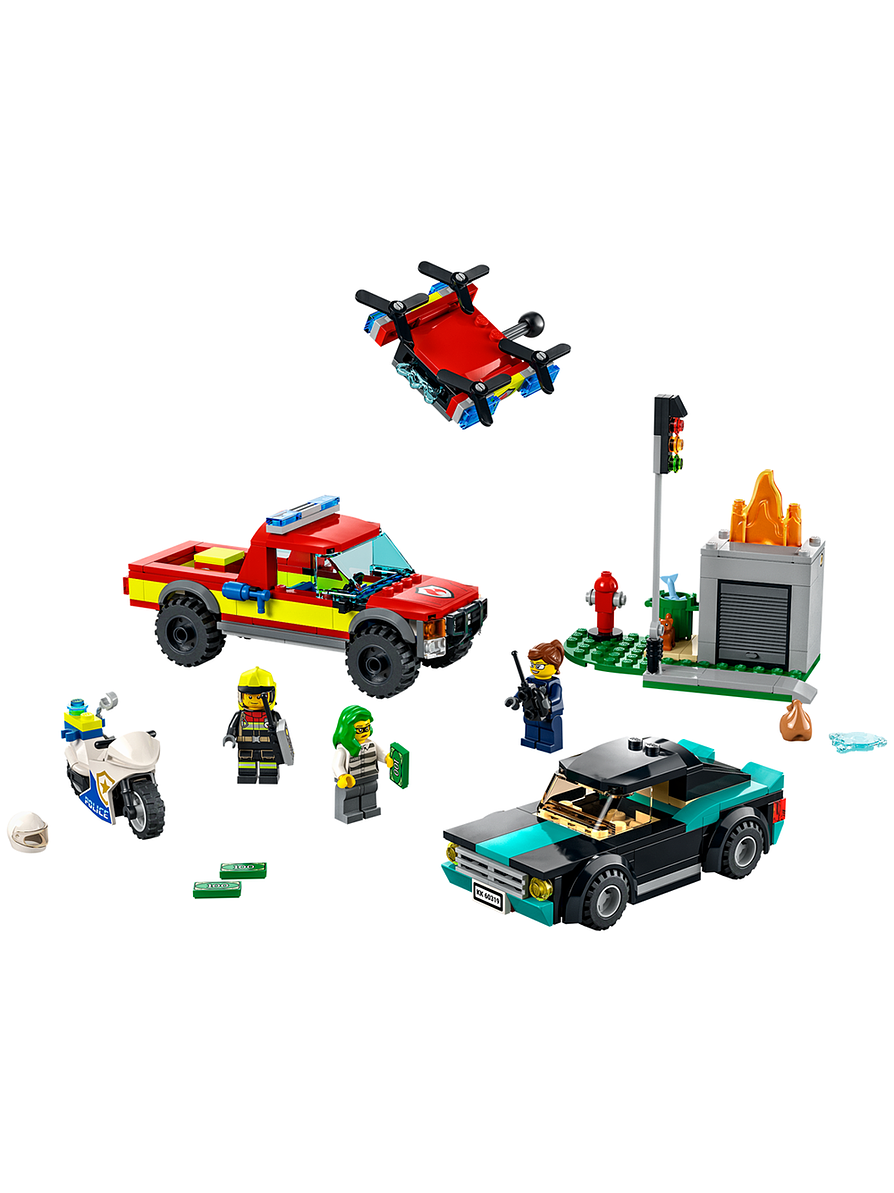 Lego City Rescate de Bomberos Y Persecución Policial 2