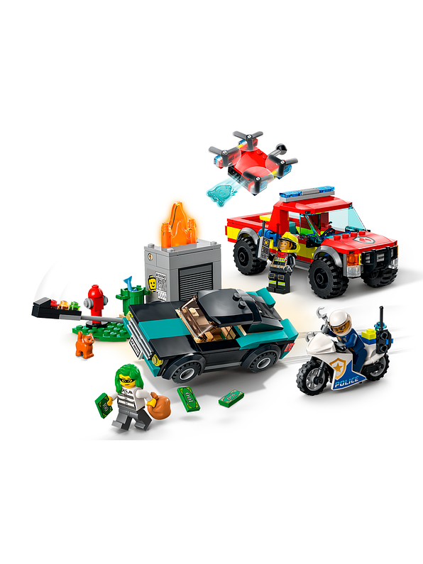 Lego City Rescate de Bomberos Y Persecución Policial 5