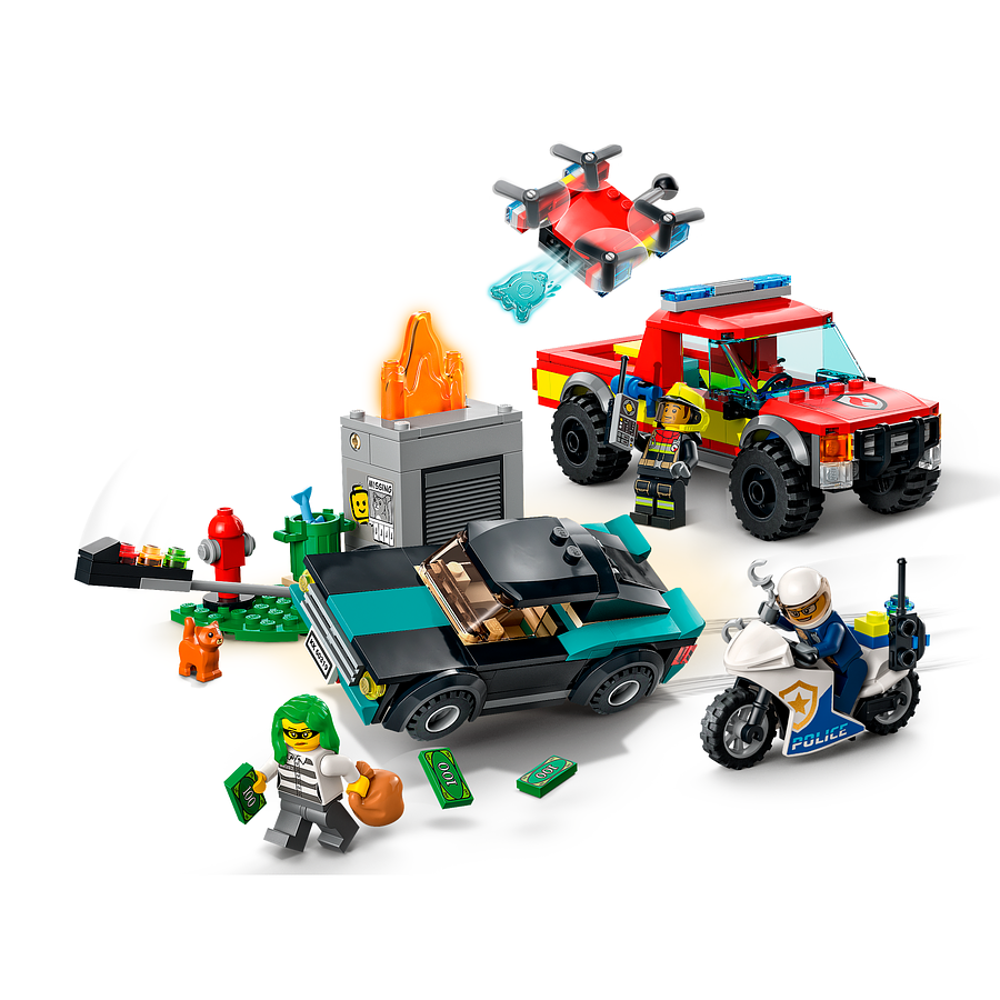 Lego City Rescate de Bomberos Y Persecución Policial 5