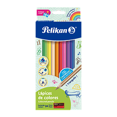 Colores Pelikan Largos 4mm x 24 Unidades 