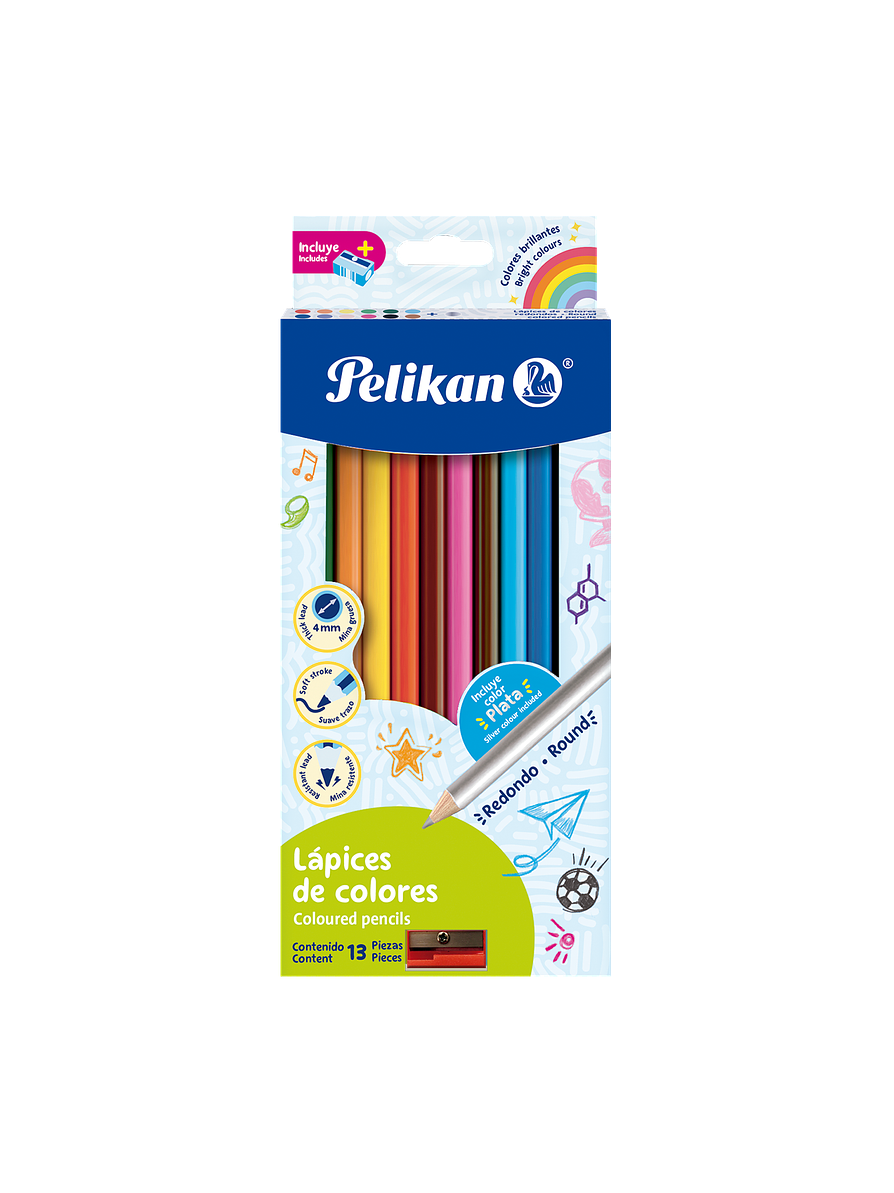 Colores Pelikan largos 4 mm x 13 Unidades 1