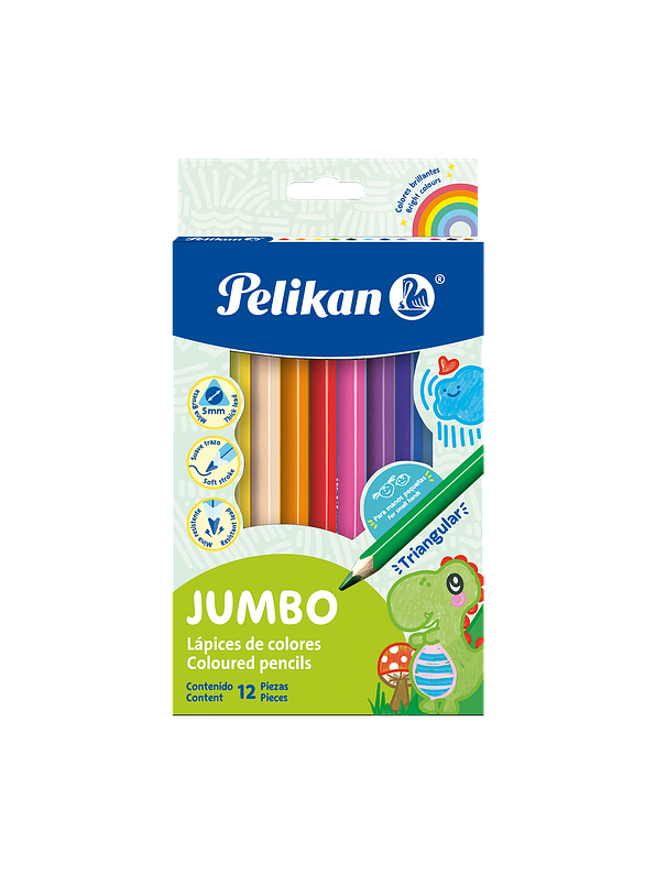 Colores Pelikan Jumbo Triangulares x 12 unidades 1
