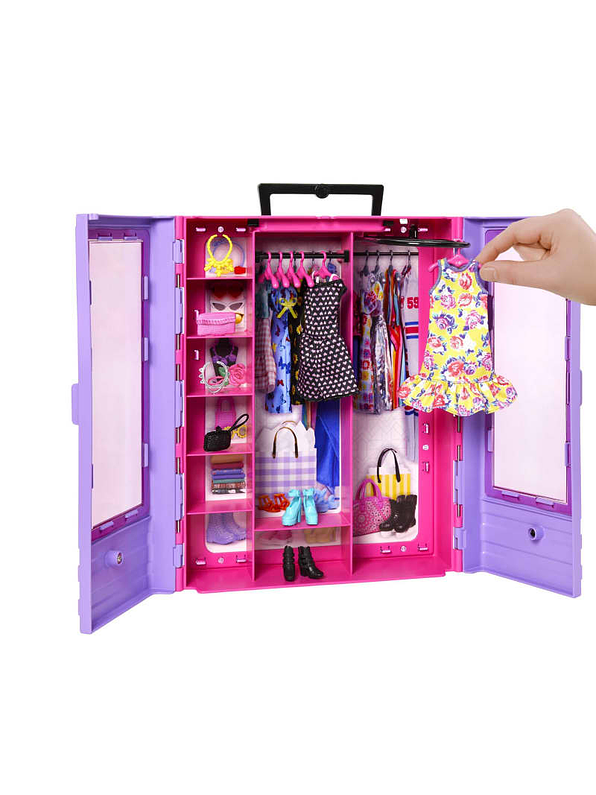 Barbie Fashionista Armario Portátil Con Muñeca 4