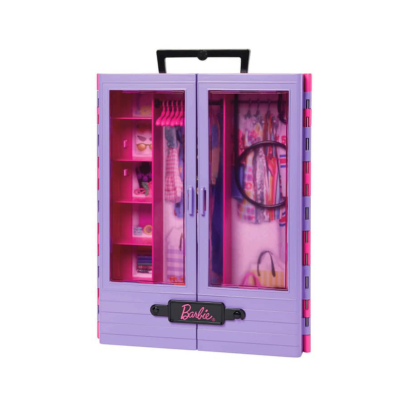 Barbie Accesorios Armario Portu00e1til Para Ropa De Muu00f1eca