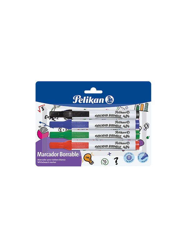 Marcadores Borraseco Pelikan 424 X 4 Unidades  1