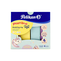 Plastilina Pelikan Colores Pastel X 4 Unidades