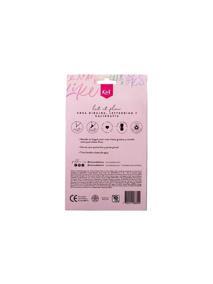 Marcadores Punta Pincel Kiut X 12 Unidades 3