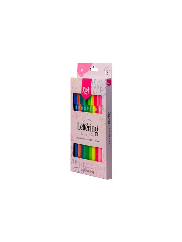 Marcadores Punta Pincel Kiut X 12 Unidades 2