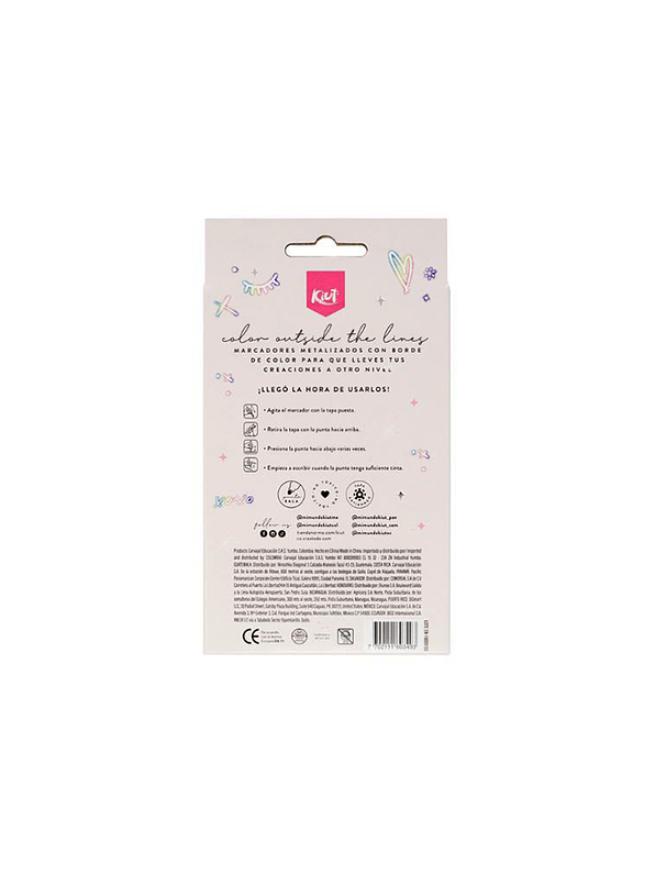 Marcadores Kiut Outliners X 8 Unidades 3