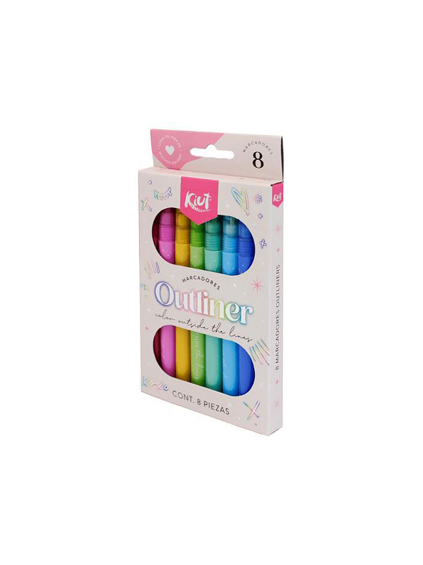 Marcadores Kiut Outliners X 8 Unidades 6