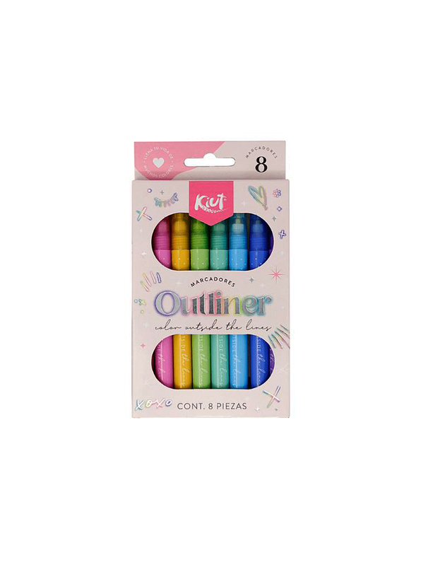 Marcadores Kiut Outliners X 8 Unidades 1