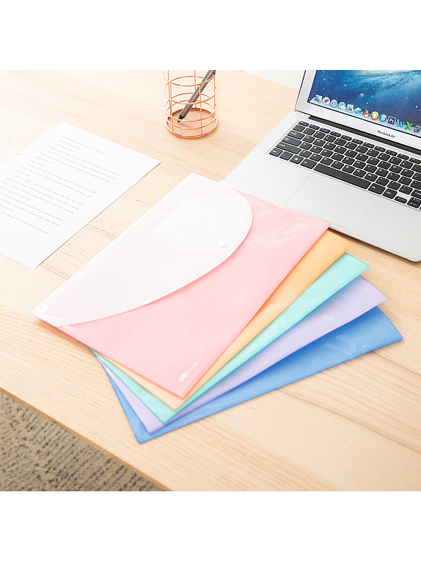 Sobre A4 Con Broche Macaron Pastel  4