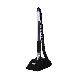 Lapicero Gel 0.5mm Con Cordón Mostrador Negro 