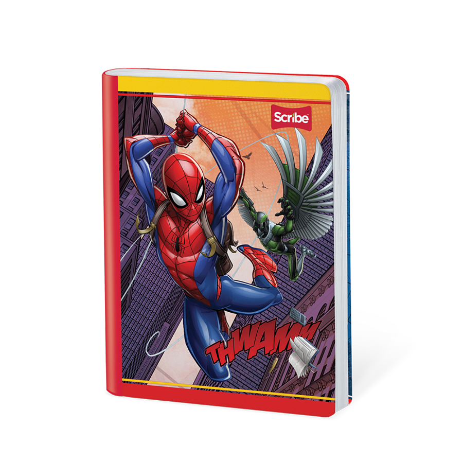 Cuaderno Cosido Spiderman 50 Hojas Cuadros  3