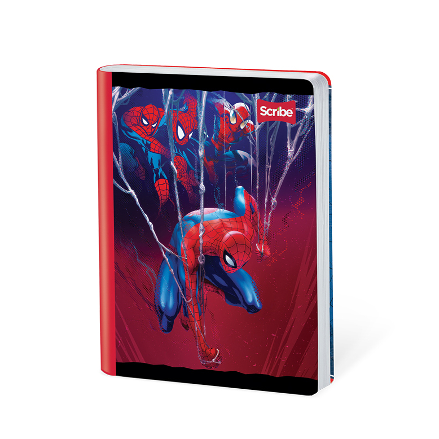 Cuaderno Cosido Spiderman 50 Hojas Cuadros  1