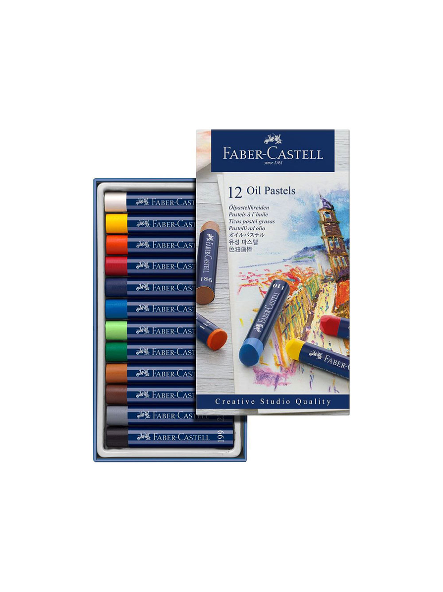 Tiza Pastel Oleo Faber-Castell X 12 Unidades  2