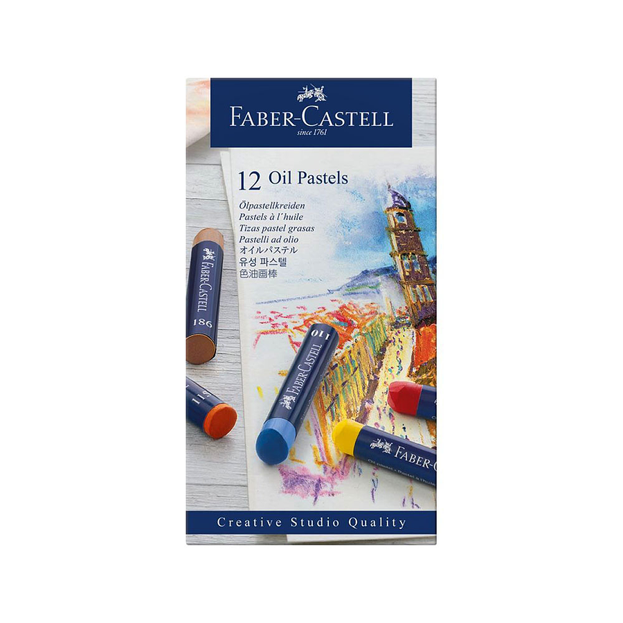Tiza Pastel Oleo Faber-Castell X 12 Unidades  1