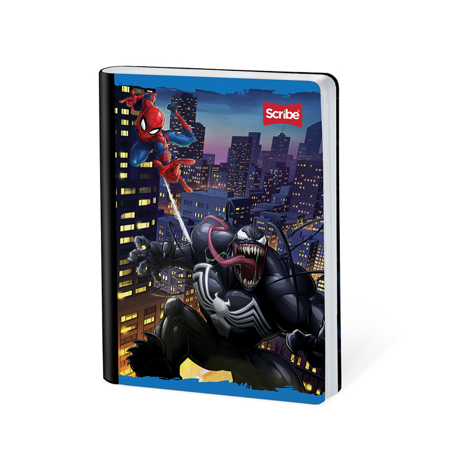 Cuaderno Cosido Spiderman Max 100 Hojas Cuadros  2