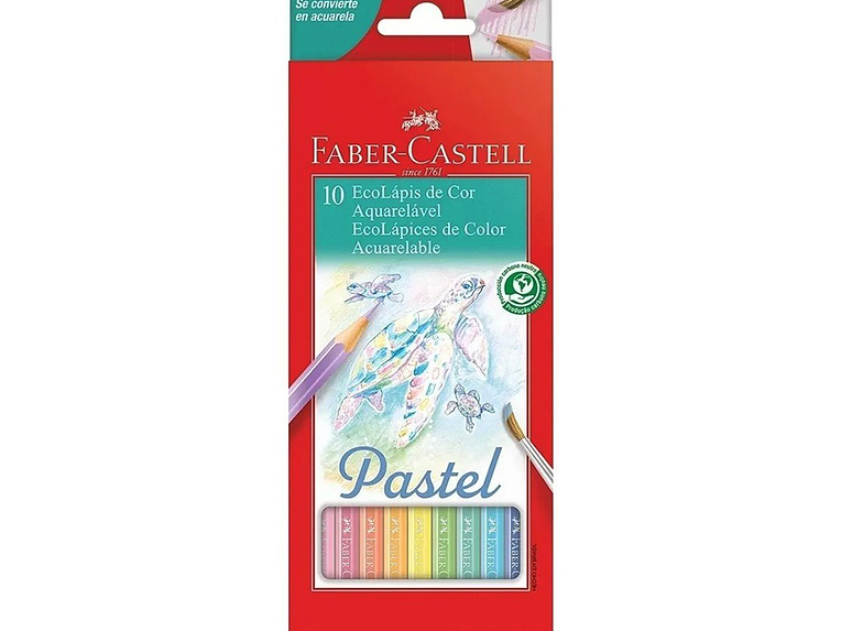 Colores Faber-Castell Acuarelables Pastel X 10 Unidades