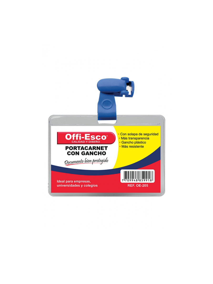 Porta Carnet Con Gancho Plástico  1
