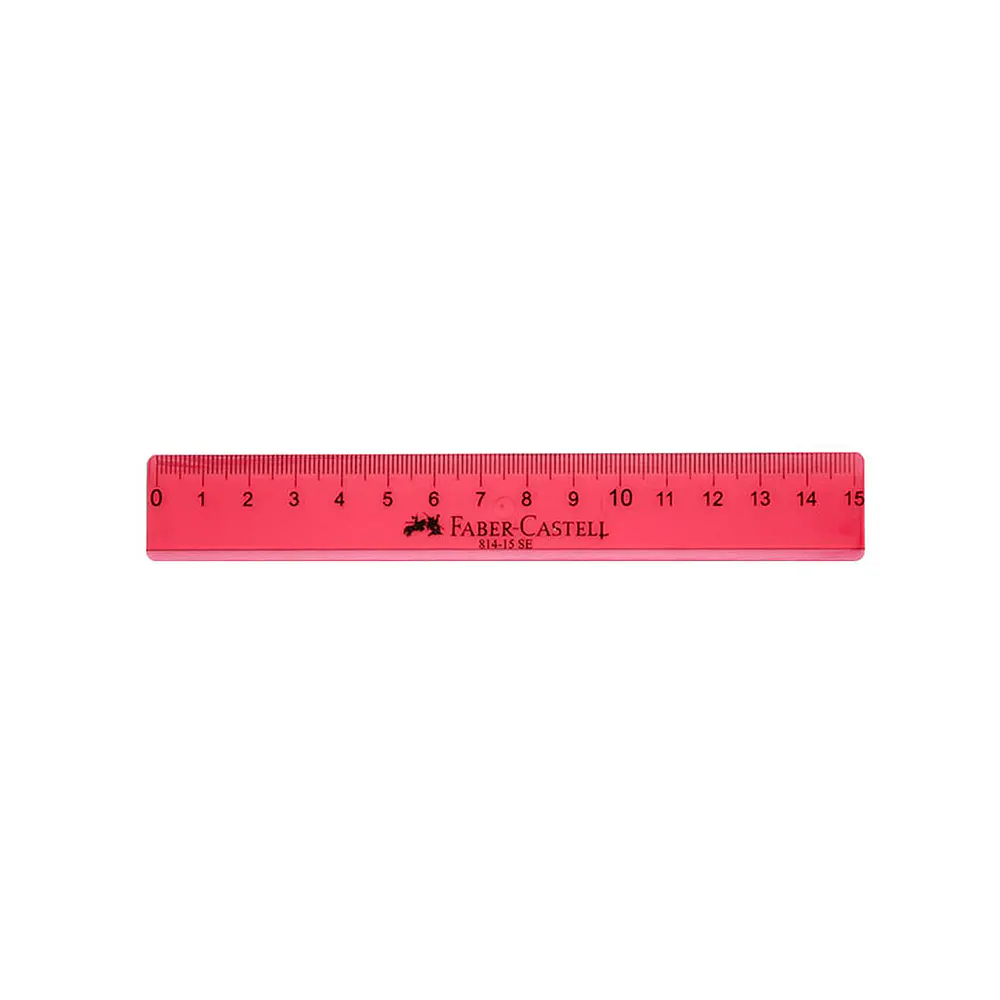 Regla Faber-Castell Dots 15cm - Regla De Plástico Negro Con Diseño De Puntos, Ideal Para Escuela, Oficina Y Dibujo