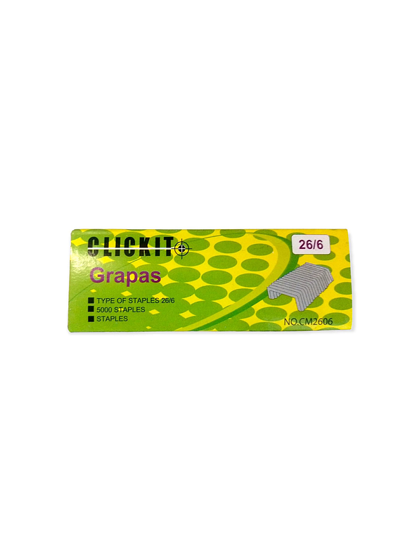 Grapa 26/6 X 5000 Unidades Click It  1