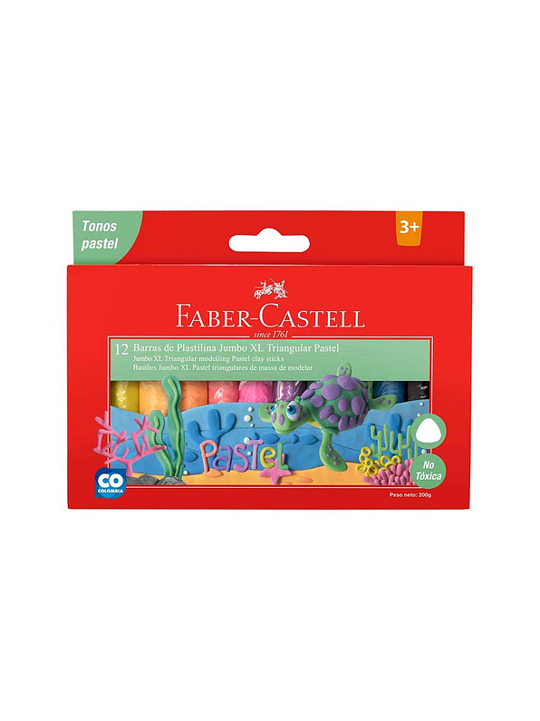 Plastilina Jumbo Triangular Pastel X 12 Unidades 1