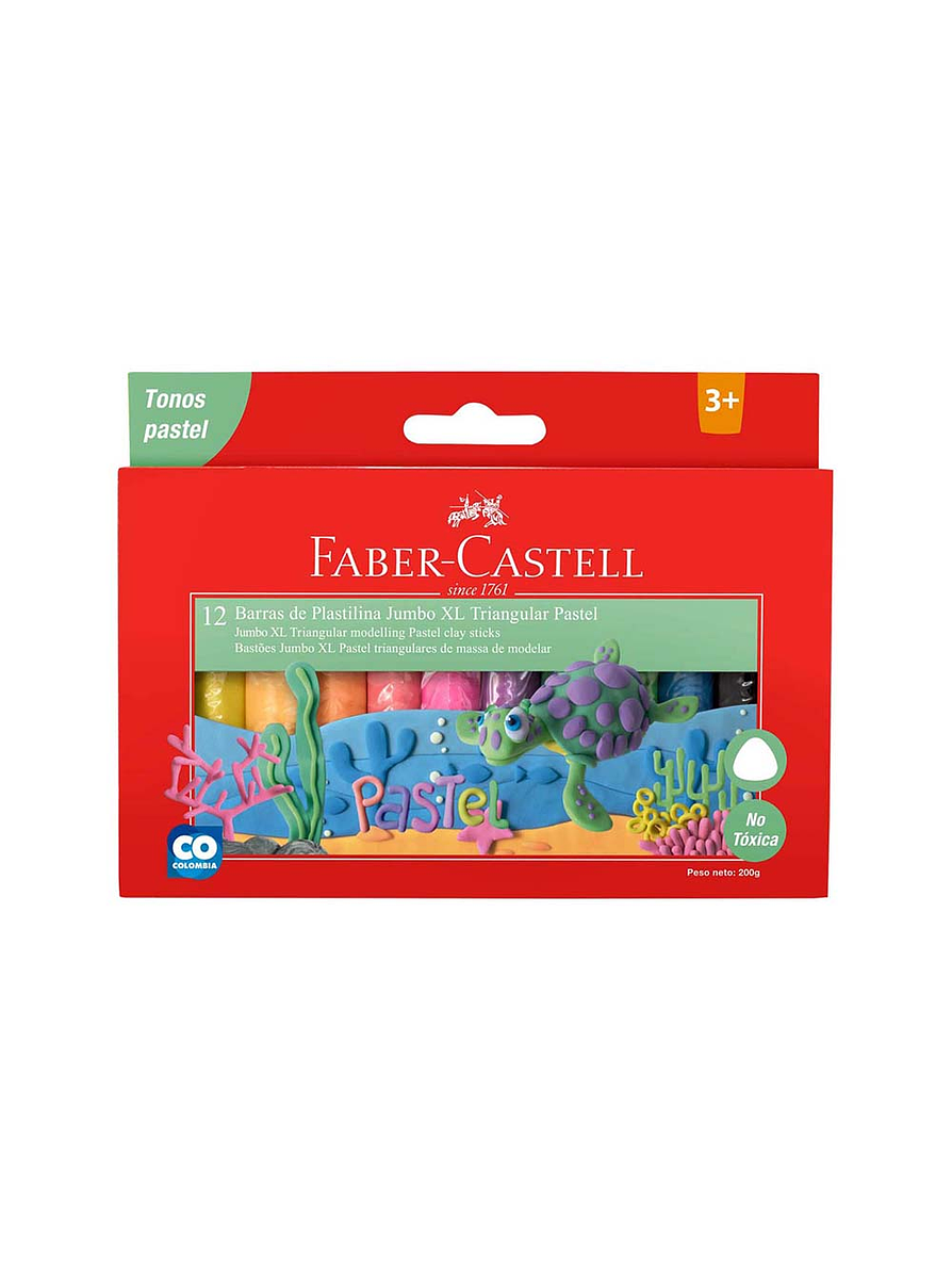 Plastilina Jumbo Triangular Pastel X 12 Unidades 1