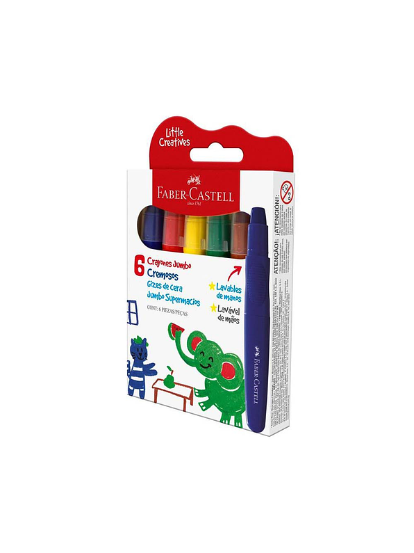 Creyon Jumbo Cremosos Faber-Castell X 6 Unidades 3