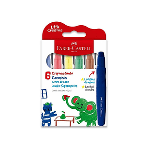 Creyon Jumbo Cremosos Faber-Castell X 6 Unidades