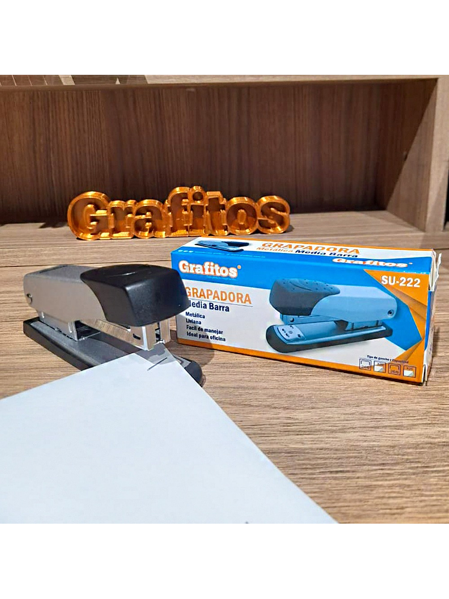 Grapadora Metálica Media Barra 2