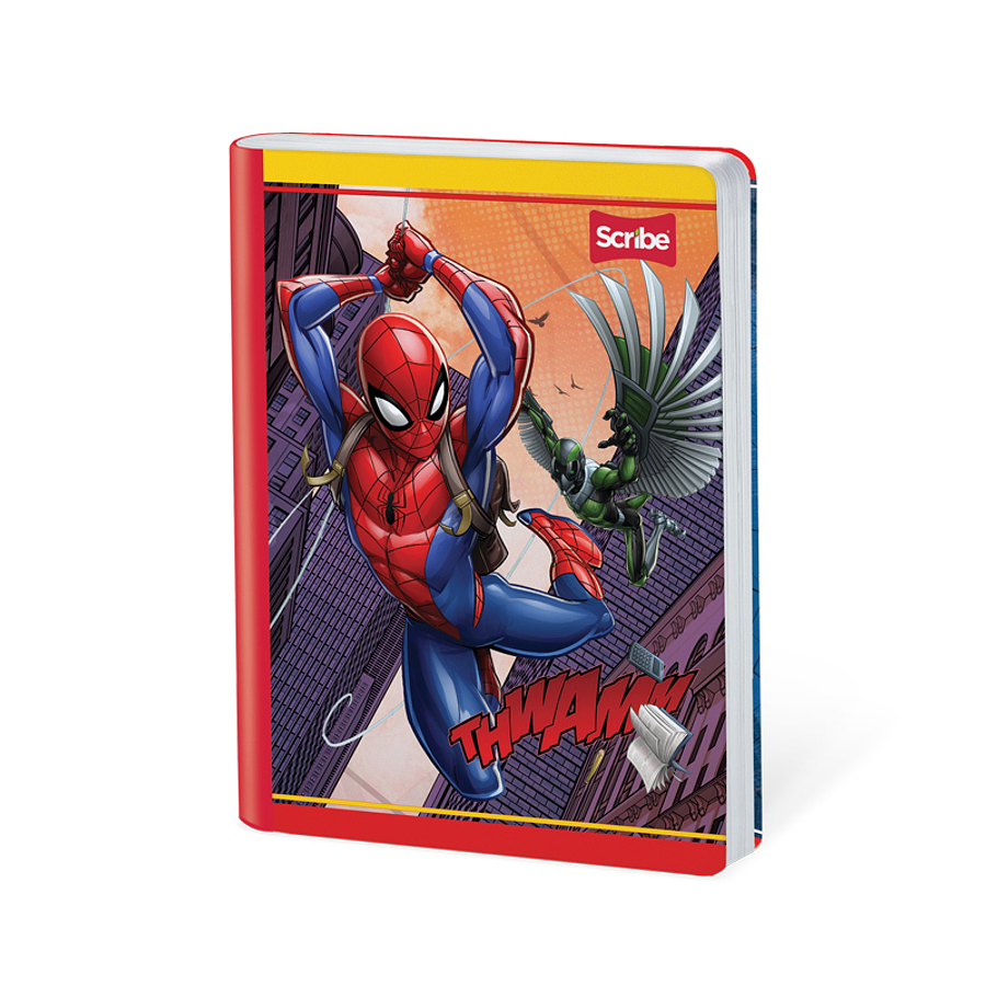 Cuaderno Cosido Spiderman Doble Línea 50 Hojas 4