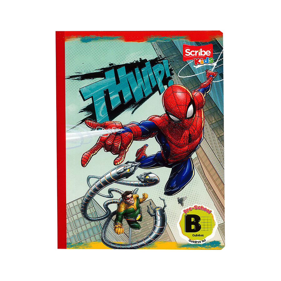 Cuaderno Cosido Spiderman 100 Hojas Cubitos B 2