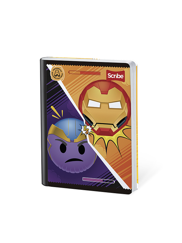 Cuaderno Cosido Marvel Emoji 100 Hojas Líneas   1