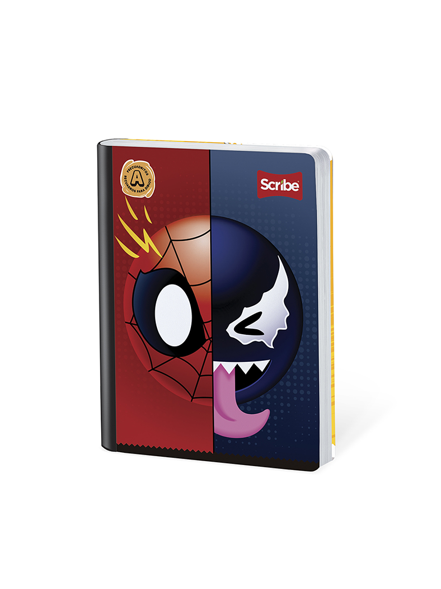 Cuaderno Cosido Marvel Emoji 100 Hojas Líneas   3